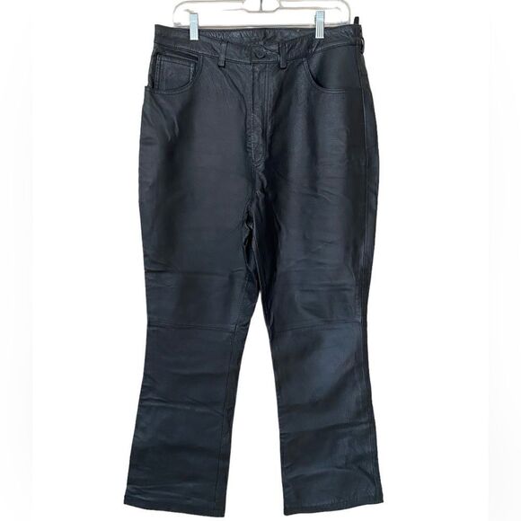 Newport News Easy Style Black Leather Plus 14W Pant - Picture 1 of 5